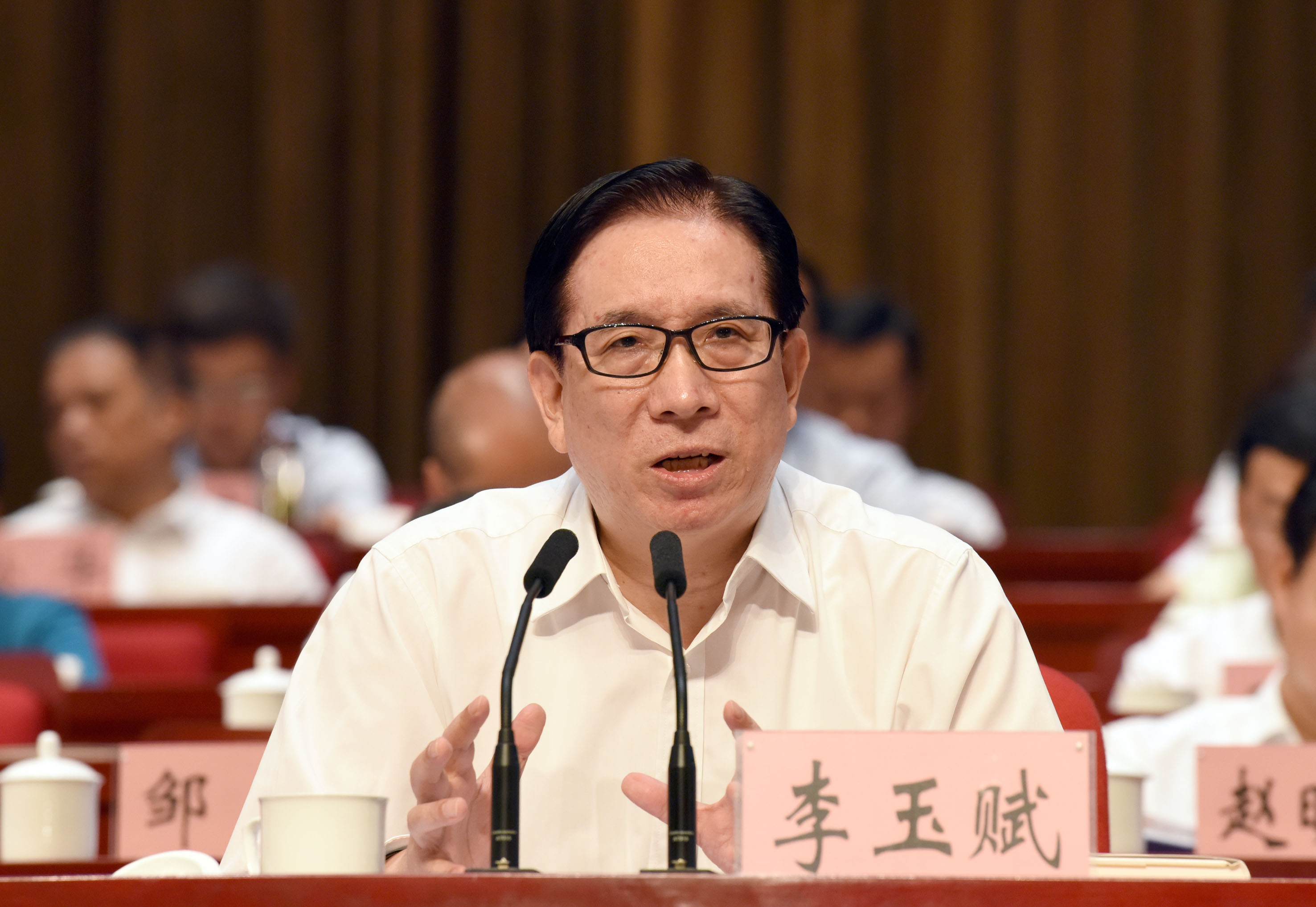 一,全国总工会党组书记,副主席,书记处第一书记李玉赋省委书记胡和平